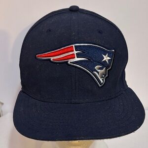 New England Patriots Navy Blue baseball fitted hat size 7 New Era 59fifty